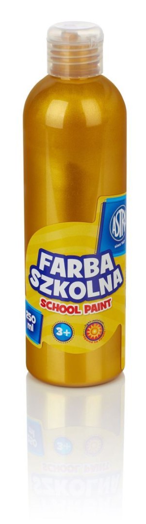 Farby plakatowe szkolne kolor: złoty 250ml 1 kolor. Astra