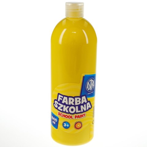 Farby plakatowe szkolne kolor: żółty 1000ml 1 kolor. Astra