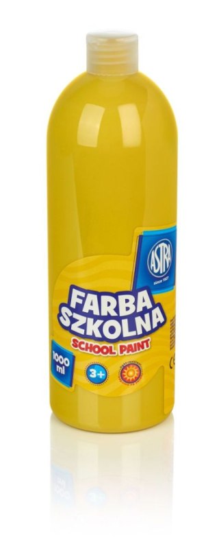 Farby plakatowe szkolne kolor: żółty 1000ml 1 kolor. Astra