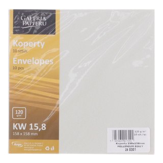 Koperta Millenium biała [mm:] 158x158 Galeria Papieru (282301) 10 sztuk