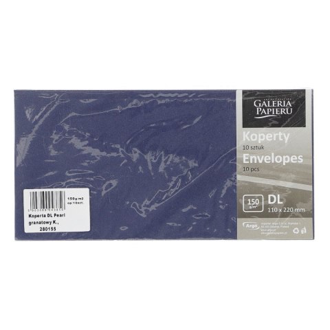 Koperta pearl granat DL granatowa [mm:] 110x220 (280155) 10 sztuk