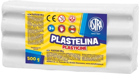 Plastelina 1 kol. biała 500g Astra