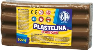 Plastelina 1 kol. brązowa 500g Astra
