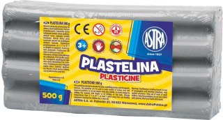 Plastelina 1 kol. popielata 500g Astra