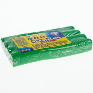 Plastelina 1 kol. zielona jasna 500g Astra