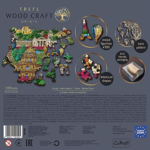Puzzle drewniane Francja - znane miejsca 1000 el. Trefl (20150)