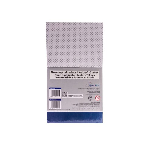 Zakreślacz neonowy wkład mix Beniamin (4644)