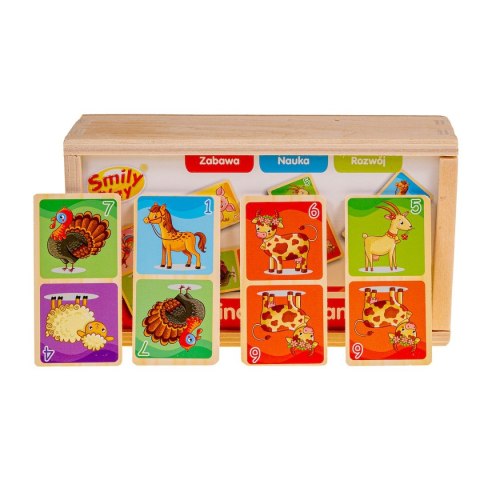 Gra logiczna domino drewniane Smily Play (SPW83591)