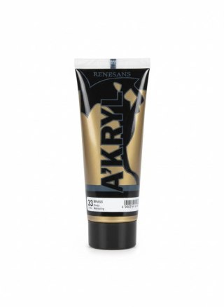 Farba akrylowa Brąz metaliczny kolor: brązowy metaliczny 200ml Renesans (33)