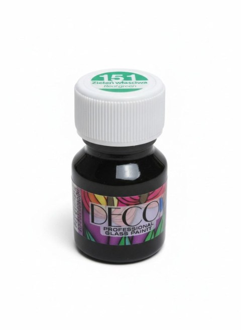 Farba do malowania na szkle kolor: zielony 30ml 1 kolor. Renesans (151)