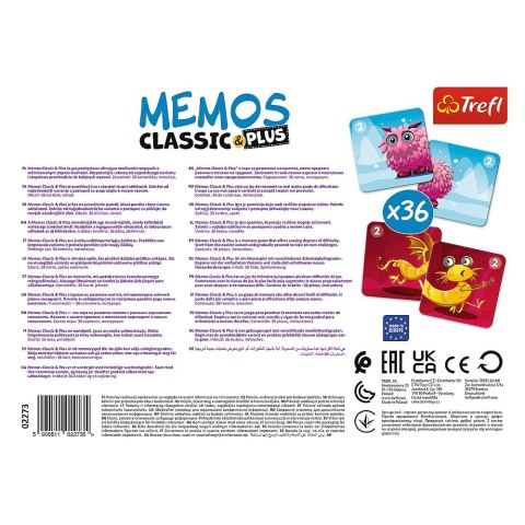 Gra pamięciowa Memos Classic & Plus, Cute Monsters Trefl (02273)