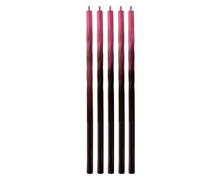 Świeczka urodzinowa Świderki Ombre, czerwony/czarny, 5x5x150mm, 5 szt Godan (7C-SSOC)