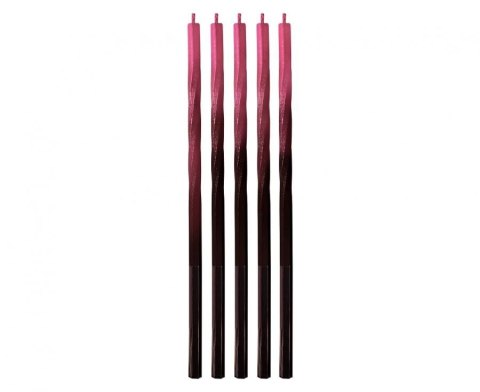 Świeczka urodzinowa Świderki Ombre, czerwony/czarny, 5x5x150mm, 5 szt Godan (7C-SSOC)