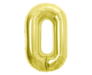 Balon foliowy Cyfra 0, Light gold, 85 cm Godan (BC-HLG0)