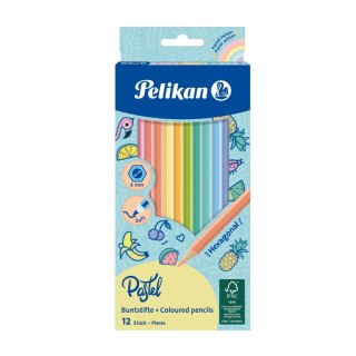 Kredki ołówkowe pastell 701143 12 kol. Pelikan (300001201)