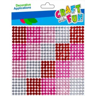 Kryształki Samoprzylepne Różowe różowa Craft With Fun (501432)