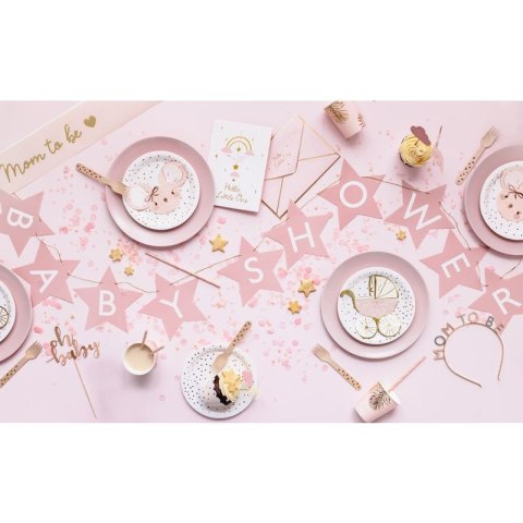 Serwetki Wózek, jasny różowy różowy papier [mm:] 280x300 Partydeco (SPK29-081J)