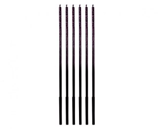 Świeczka urodzinowa Ombre, fioletowy brokat, 3x3x170mm, 6 szt. Godan (7C-SOFB)