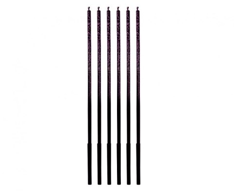 Świeczka urodzinowa Ombre, fioletowy brokat, 3x3x170mm, 6 szt. Godan (7C-SOFB)