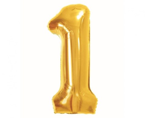 Balon foliowy Cyfra 1, Royal gold, 85 cm Godan (BC-HRG1)
