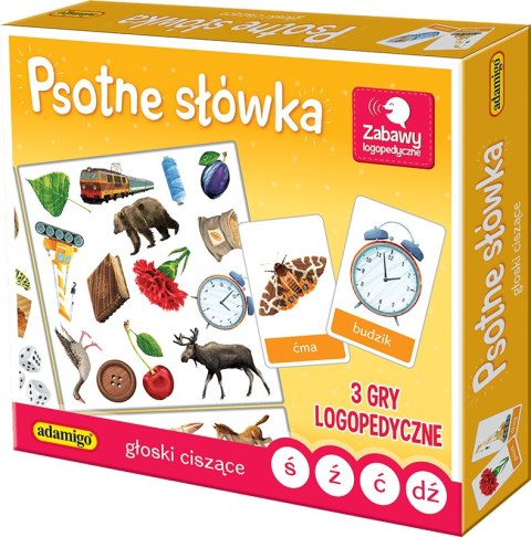 Gra edukacyjna PSOTNE SŁOWKA GŁOSKI CISZĄCE Adamigo