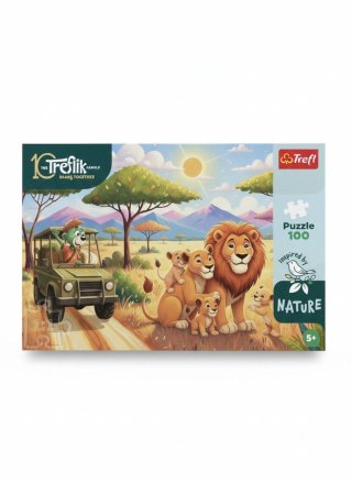 Puzzle Rodzina Treflików Lwy 100 el. Trefl (16593)