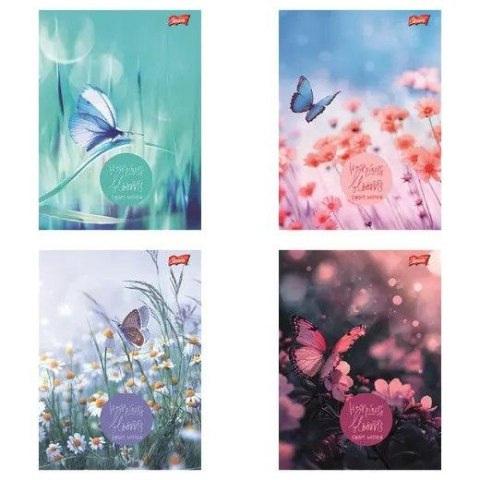 Zeszyt A5 Butterfly Meadow 96k. 70g linia Unipap