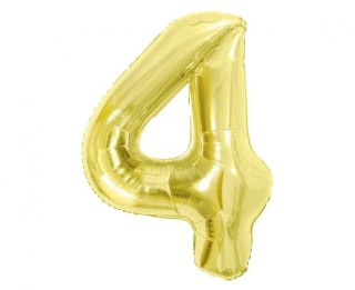 Balon foliowy Cyfra 4, Light gold, 85 cm Godan (BC-HLG4)