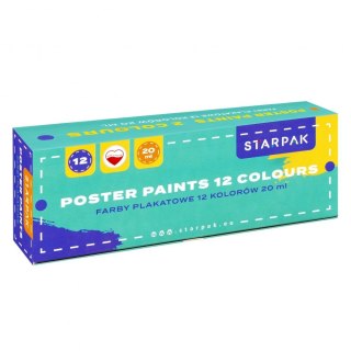 Farby plakatowe kolor: mix 20ml 12 kolor. Starpak (533629)