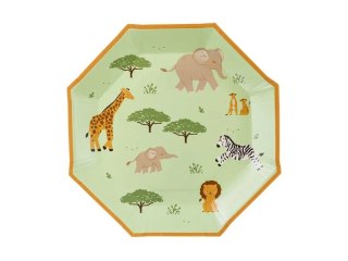 Talerz jednorazowy Safari papier śr. 230mm 6 szt Partydeco (TPP116)