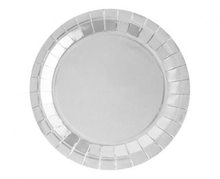 Talerz jednorazowy Srebrny papier śr. 230mm 8 szt Godan (PF-TS23)