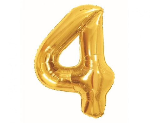 Balon foliowy Cyfra 4, Royal gold, 85 cm Godan (BC-HRG4)