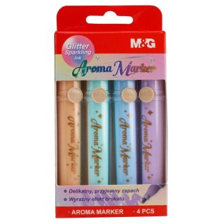 Marker permanentny Markery zapachowe, brokatowe, wkład mix Mg (MG APMV09 MIX3-BK4)
