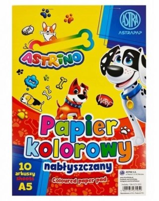 Papier kolorowy A5 samoprzylepny mix 100k. 170g Astrino (106025003)