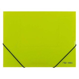 Teczka plastikowa na gumkę A4 zielona Deli (E39504_GREEN)