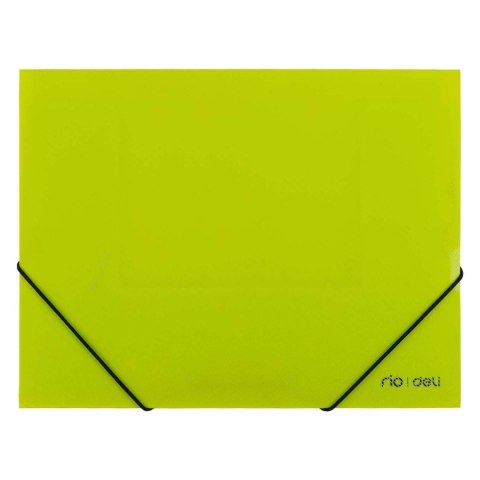Teczka plastikowa na gumkę A4 zielona Deli (E39504_GREEN)