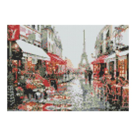 Zestaw kreatywny Diamentowa mozaika 30x40cm ULICZKI PARYŻA Flamingo Line (6)