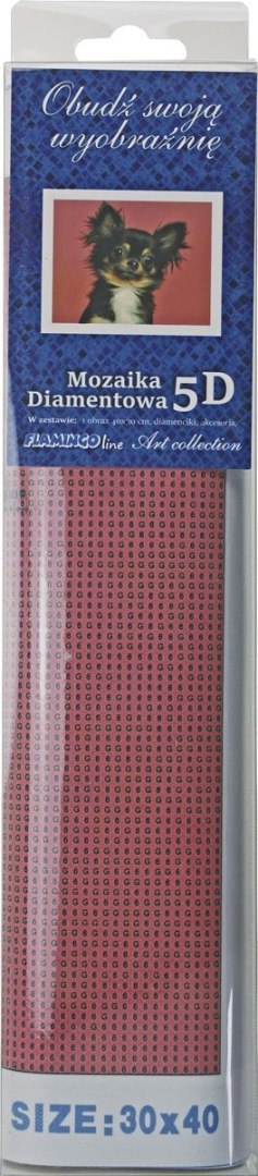 Zestaw kreatywny Diamentowa mozaika 30x40cm Pies chihuahua Flamingo Line (1(13))