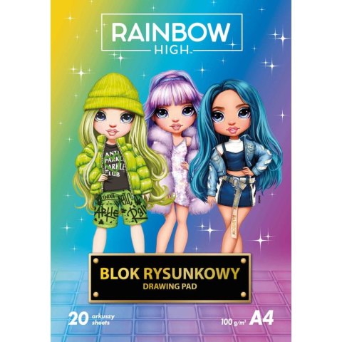 Blok rysunkowy RAINBOW HIGH A4 biały 20k Astrapap (106022001)