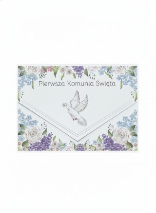 Kartka składana A5 KOMUNIA gołąb majowy A5 Henry (5905701485888)