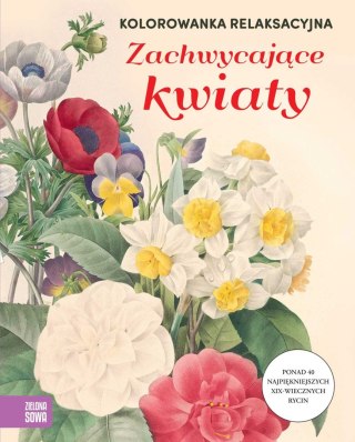 Książka dla dzieci Kolorowanka relaksacyjna. Zachwycające kwiaty Zielona Sowa