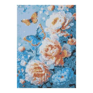 Zestaw kreatywny Diamentowa mozaika 30x40cm Kwiaty 1 Flamingo Line (12)