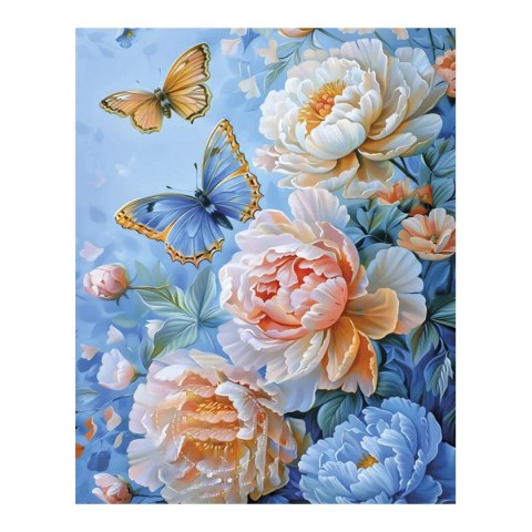 Zestaw kreatywny Diamentowa mozaika 30x40cm Kwiaty 1 Flamingo Line (12)