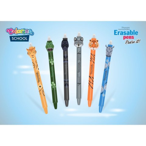Długopis wymazywalny Automatyczny Kids Animals wkład niebieski Patio (02671PTR)