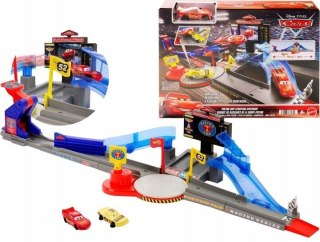 Tor wyścigowy Cars kaskaderski ZŁOTY TŁOK + autko Zygzak McQueen Mattel (JHL42)