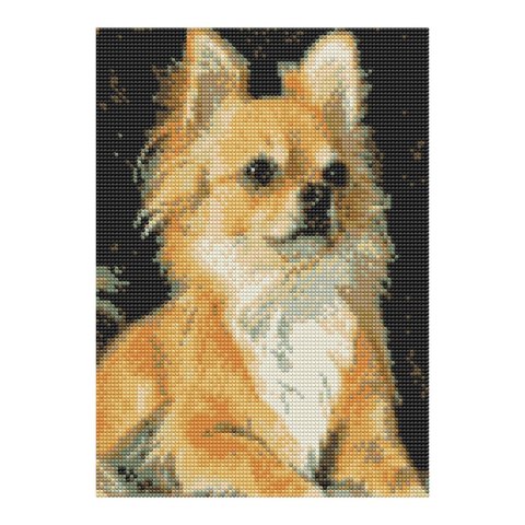 Zestaw kreatywny Diamentowa mozaika 30x40cm Pies chihuahua Flamingo Line (1(5))