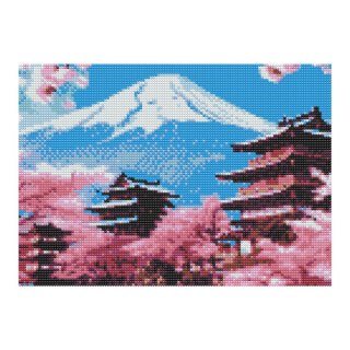 Zestaw kreatywny Diamentowa mozaika 30x40cm japonia Flamingo Line (11 Mount Fuji)