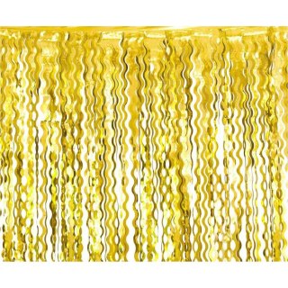 Dekoracja Kurtyna B&C Spirale, metaliczna złota, 100x200 cm Godan (SH-KSPZ)
