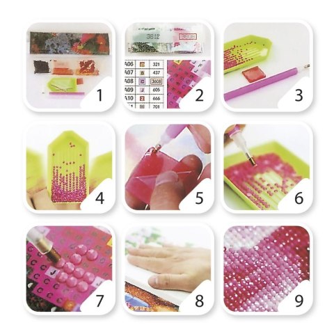 Zestaw kreatywny Diamentowa mozaika 30x40cm Pies buldog Flamingo Line (1(66))