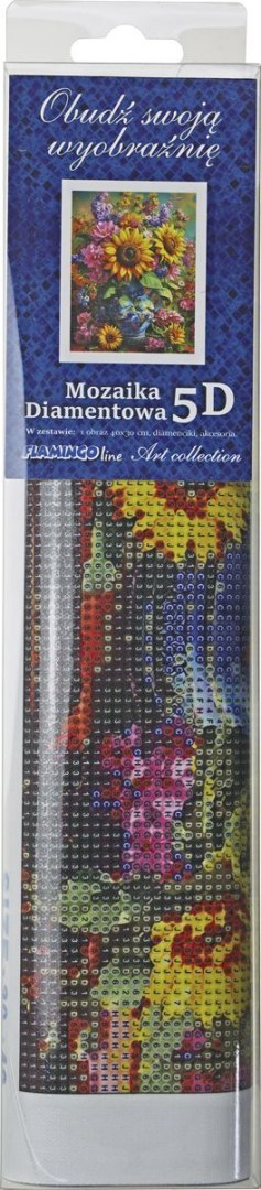 Zestaw kreatywny Diamentowa mozaika 30x40cm Słoneczniki w wazonie 1 Flamingo Line (11)